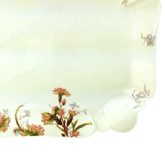 Haviland Serving Platter Tray Dish JW Boteler and Son Scalloped Edge Florals 18" - Picture 6 of 9